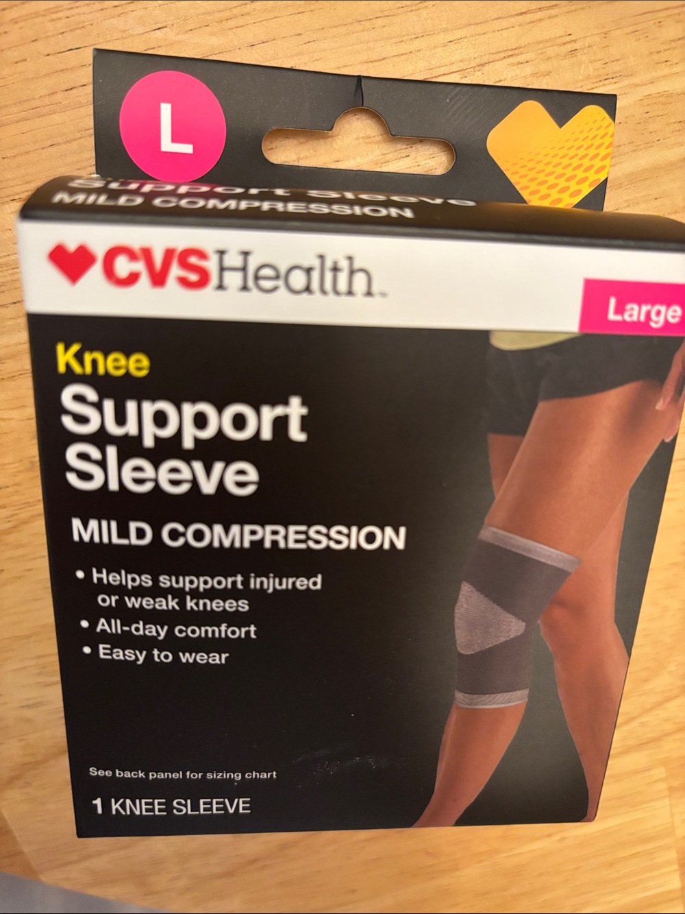 CVS Health Gray Knee Support Sleeve - Mild Compression (Large)